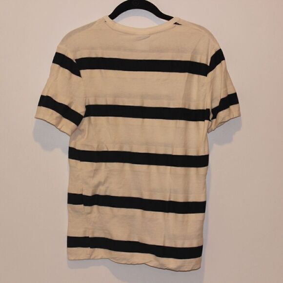 Zara Striped Short Sleeve Top Size Small - Picture 5 of 10